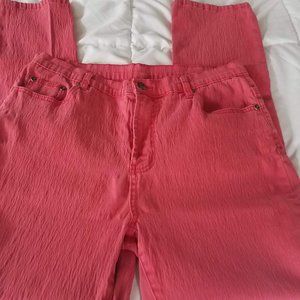DG2 by Diane Gilman Coral Skinny Jeans Sz 14T